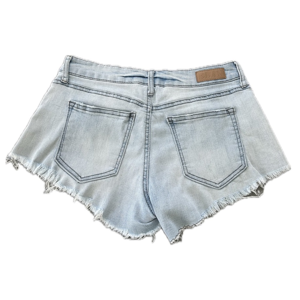 Elan High Rise Distressed Jean Shorts - Picture 2 of 6
